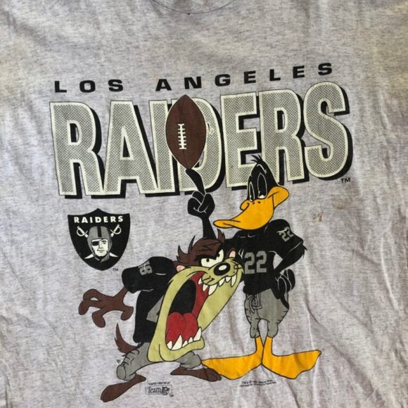 1994 Los Angeles Raiders Looney Tunes NFL T Shirt - Picture 1 of 2